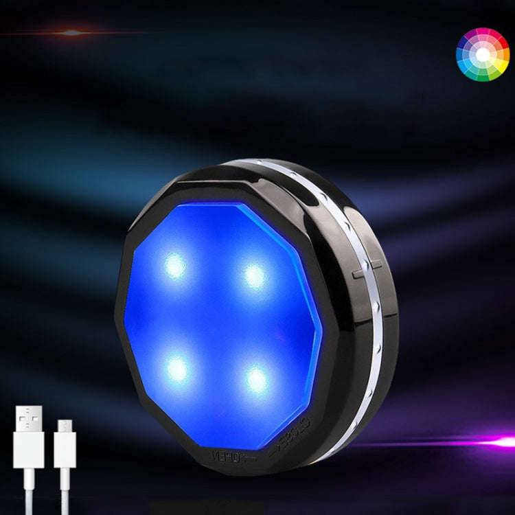 TL004-RGB USB Charging RGB Light Effect Ambient Light with Remote Control(White Silver Edge)