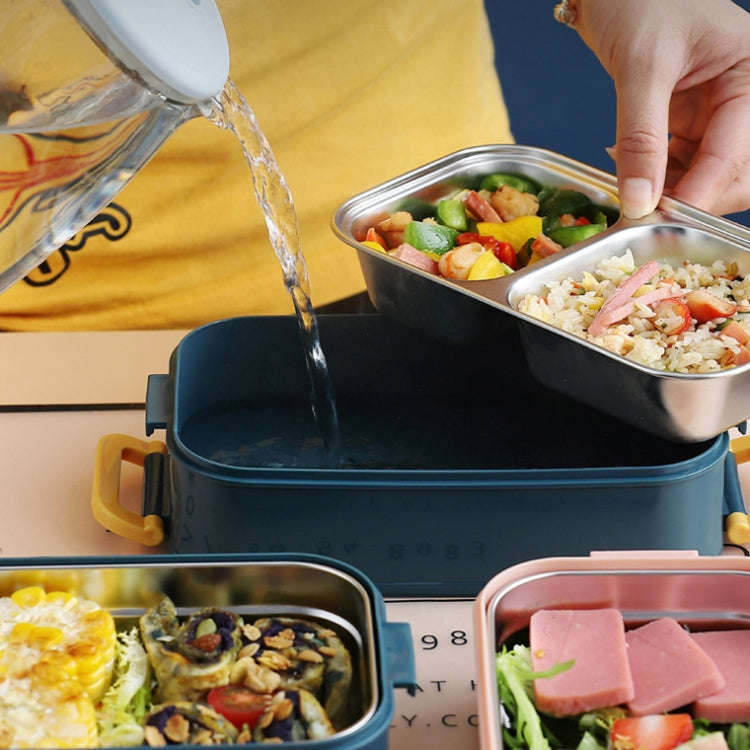 Large Capacity Refillable 304 Stainless Steel Insulated Lunch Box, Specification: 1.6L (Pink)