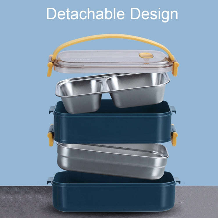 Large Capacity Refillable 304 Stainless Steel Insulated Lunch Box, Specification: 1.6L (Green)