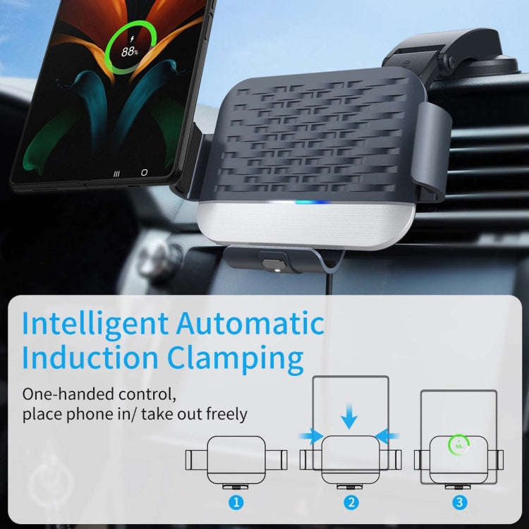 For Samsung Galaxy Z Fold4 / 3 S10 Folding Screen Mobile Phone Vehicle Bracket Dual Coil Wireless...