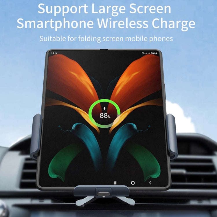 For Samsung Galaxy Z Fold4 / 3 S10 Folding Screen Mobile Phone Vehicle Bracket Dual Coil Wireless...