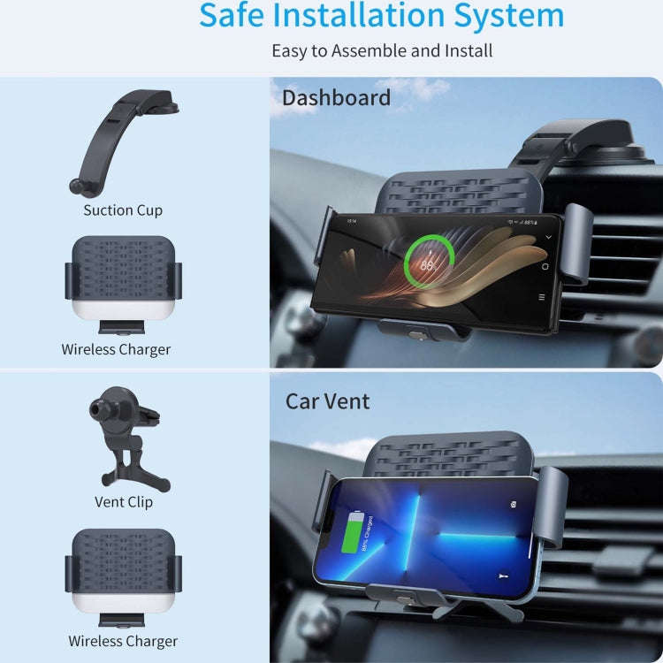 For Samsung Galaxy Z Fold4 / 3 S10 Folding Screen Mobile Phone Vehicle Bracket Dual Coil Wireless...