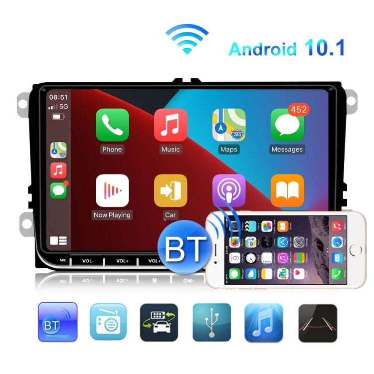 A2743 For Volkswagen 1+16G 9-inch Central Control Large Screen With Carplay Car Android10.0 Navig...