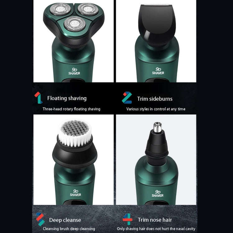 4 In 1 Smart Electric Shaver LCD Digital Display Three-head USB Rechargeable Floating Razor