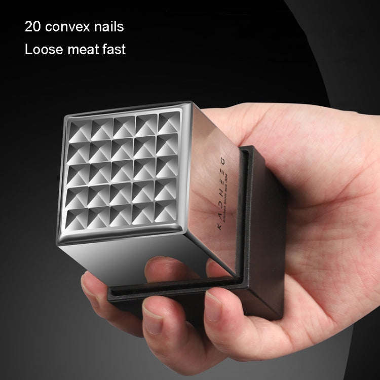 Kacheeg Stainless Steel Steak Tenderizer Double-sided Meat Looper, Style: Without Handle