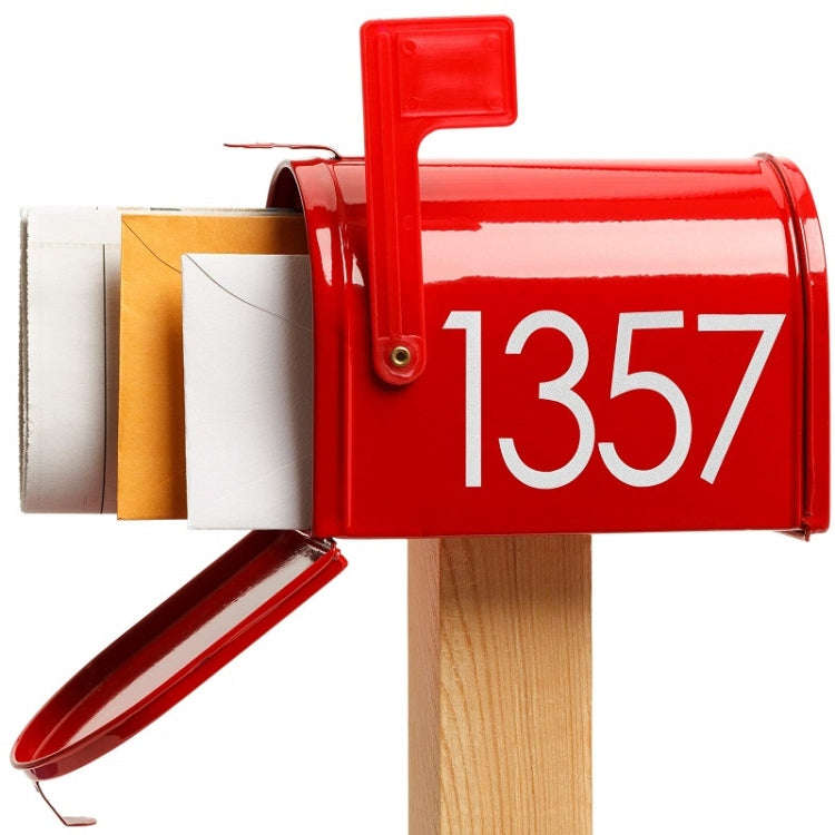 Night Reflective Mailbox Digital Number Waterproof Sticker, Size: 3 inches(White)
