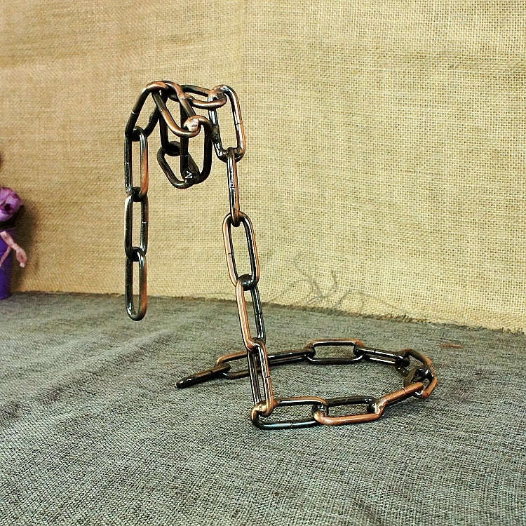 TYJJ-023 Multifunctional Three-dimensional Chain Wine Bottle Rack Home Decorative Ornaments(Bronze)
