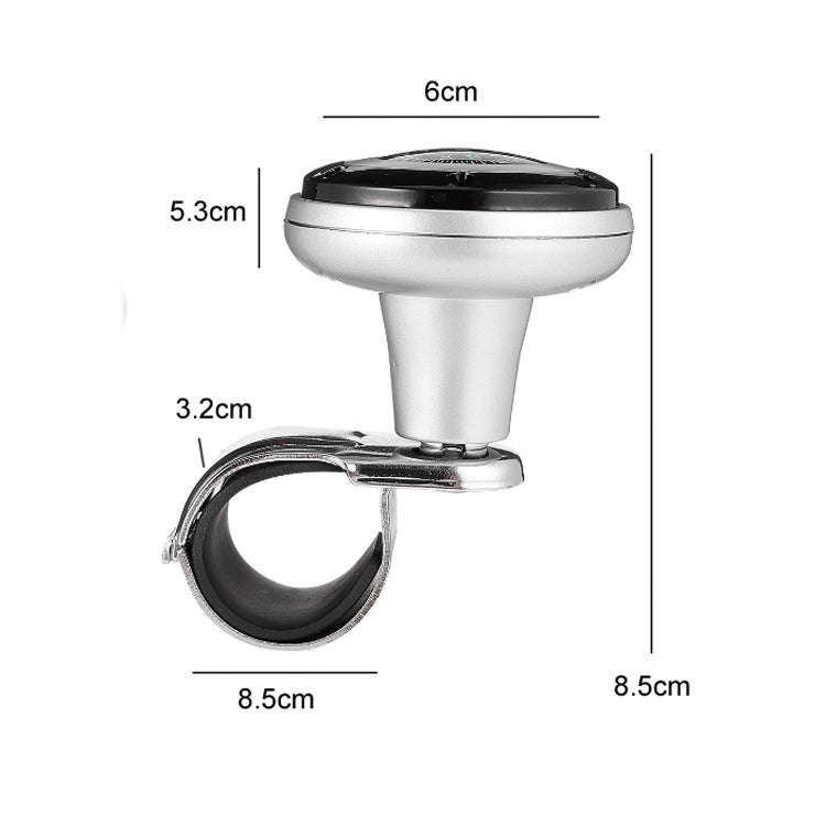 Car Steering Wheel Booster Ball Assist With Compass(A Model White)
