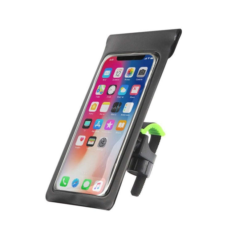 Outdoor Cycling Mobile Phone Navigation Waterproof Bracket(Black Green)