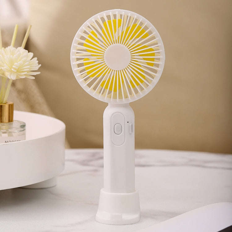 M9 Handheld Mini Fan Outdoor USB Charging Desktop Fan 2500mAh(White)