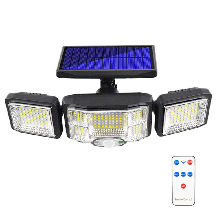 Remote Control Solar Wall Light LED Triple Rotation Sensor Flood Light, Specification: 192LED Int...