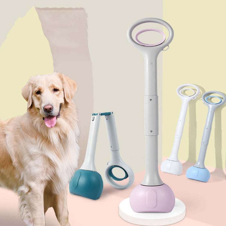 Pet Poop Picker Dog Walking Tools With Garbage Bag Storage Box, Specification: 48cm Purple