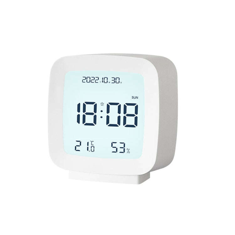 2286 Mini Multifunctional Calendar Alarm Clock Bedside Temperature and Humidity Clock(White)