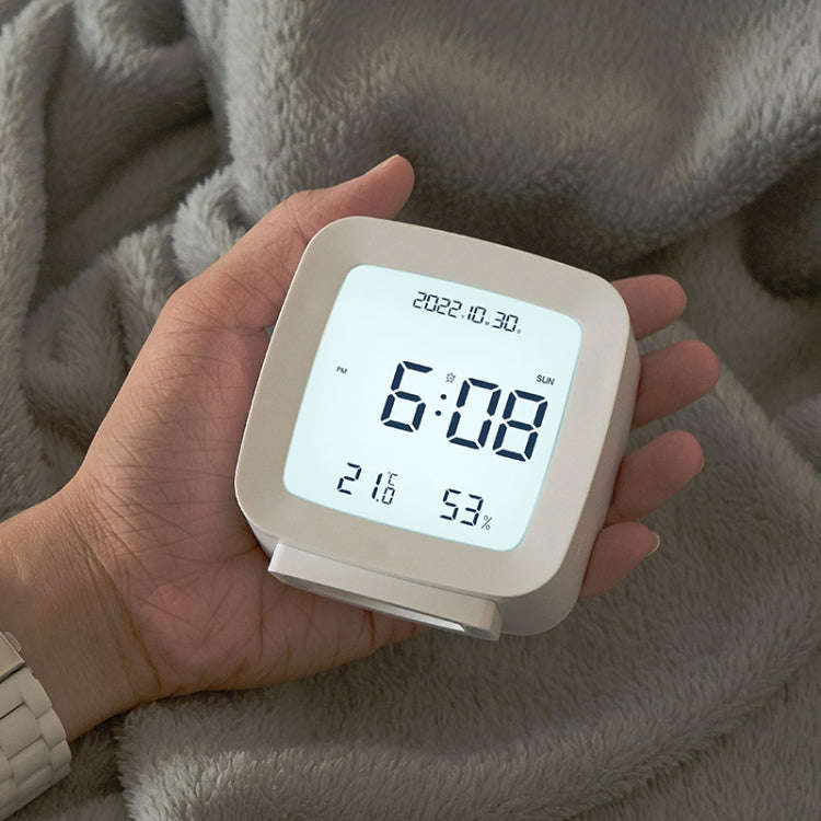 2286 Mini Multifunctional Calendar Alarm Clock Bedside Temperature and Humidity Clock(Black)