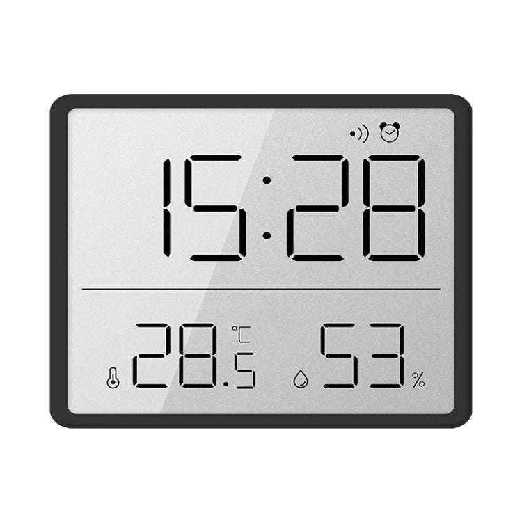8218 Thin and Light Magnetic Wall-mounted LCD Temperature Electronic Digital Clock(Black)