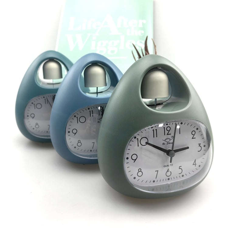 GH809 Egg-shaped Desktop Children Alarm Clock Bedside Cute Belling Clock(Blue)