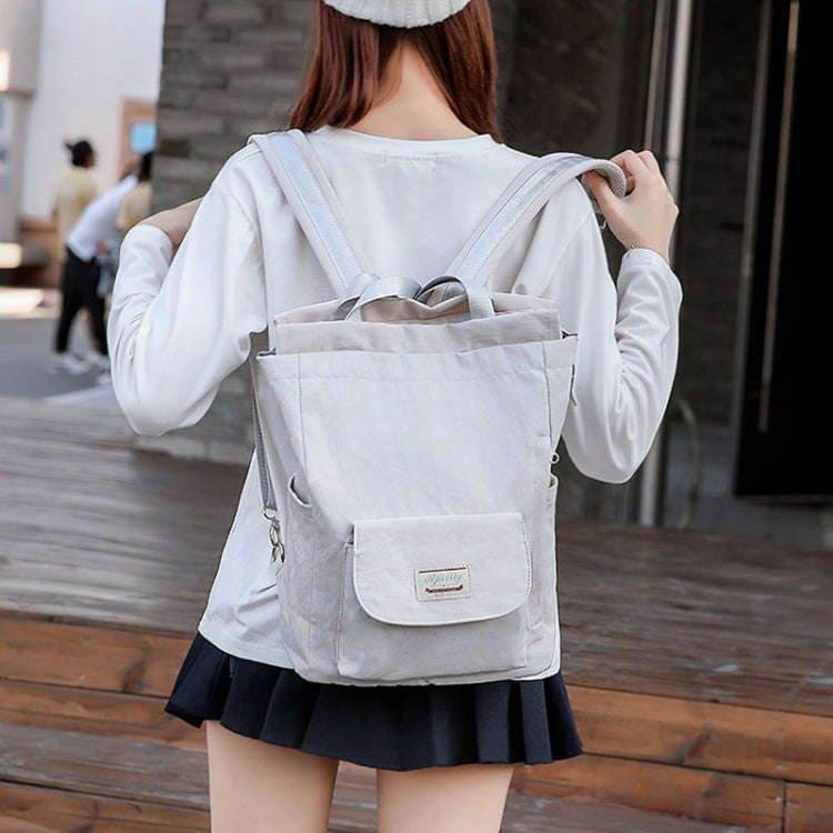 Student Backpack Waterproof USB Laptop Bag, Size: Medium (Gray)