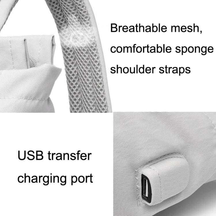 Student Backpack Waterproof USB Laptop Bag, Size: Large (Gray)
