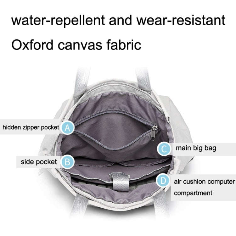 Student Backpack Waterproof USB Laptop Bag, Size: Large (Gray)