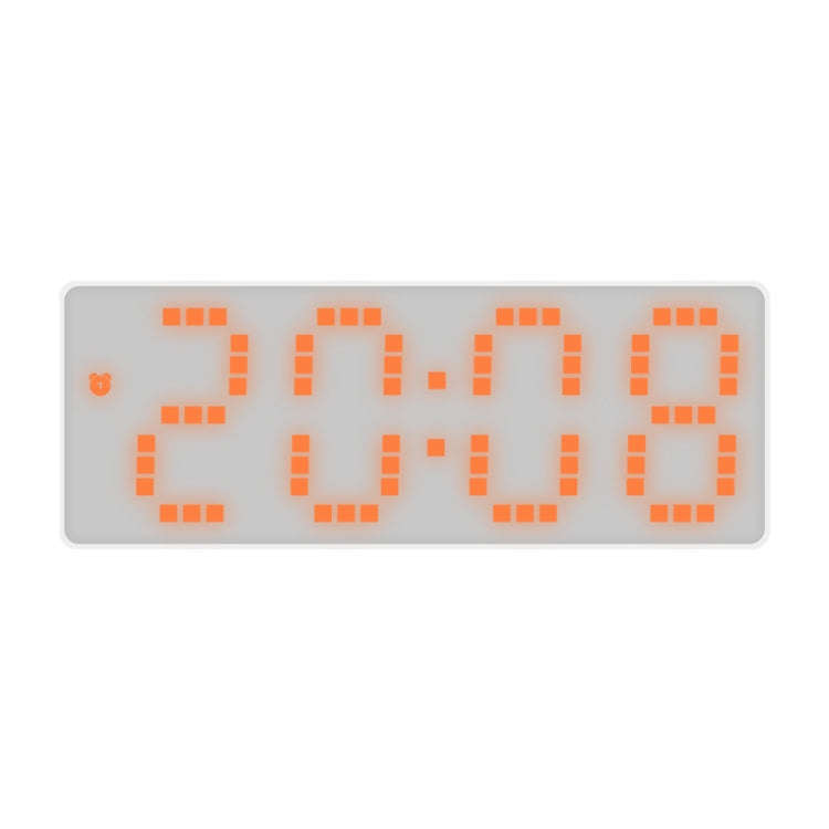 8017 LED Screen Voice Control Digital Alarm Clock Desktop Multifunctional Temperature Clock(Orange)