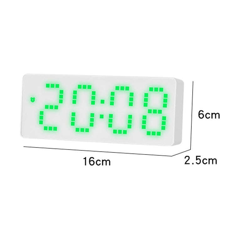 8017 LED Screen Voice Control Digital Alarm Clock Desktop Multifunctional Temperature Clock(Orange)