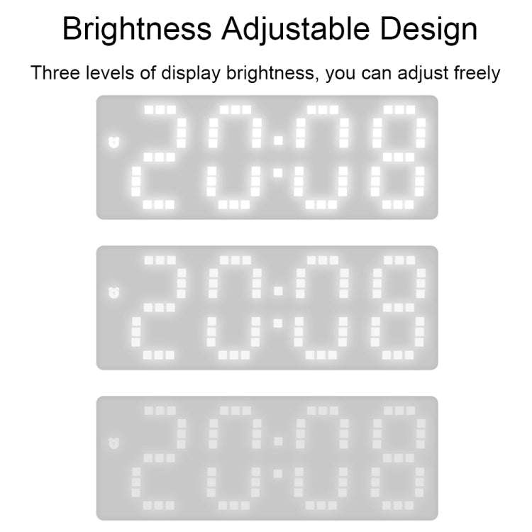 8017 LED Screen Voice Control Digital Alarm Clock Desktop Multifunctional Temperature Clock(Ice B...