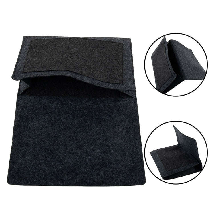 B05006 Felt Storage Bag Bedside Hanging Bag Sofa Bed Side Debris Storage Bag(Deep Gray)