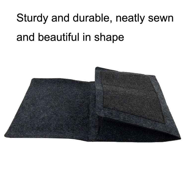 B05006 Felt Storage Bag Bedside Hanging Bag Sofa Bed Side Debris Storage Bag(Deep Gray)
