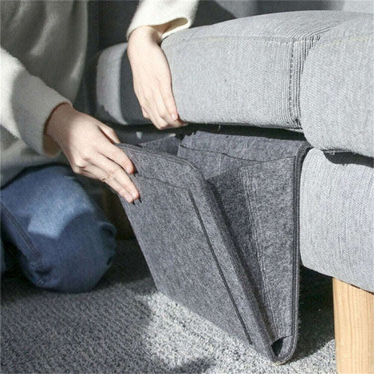 B05006 Felt Storage Bag Bedside Hanging Bag Sofa Bed Side Debris Storage Bag(Deep Gray)