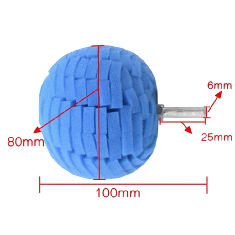 2pcs Car Wheel Rim Small Area Sponge Polishing Ball(Random Color Delivery)