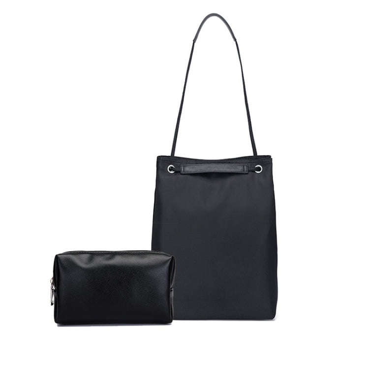 For Apple Macbook Shoulder / Handheld / Messenger Computer Bag, Size: Medium(Black+Black PU Power...