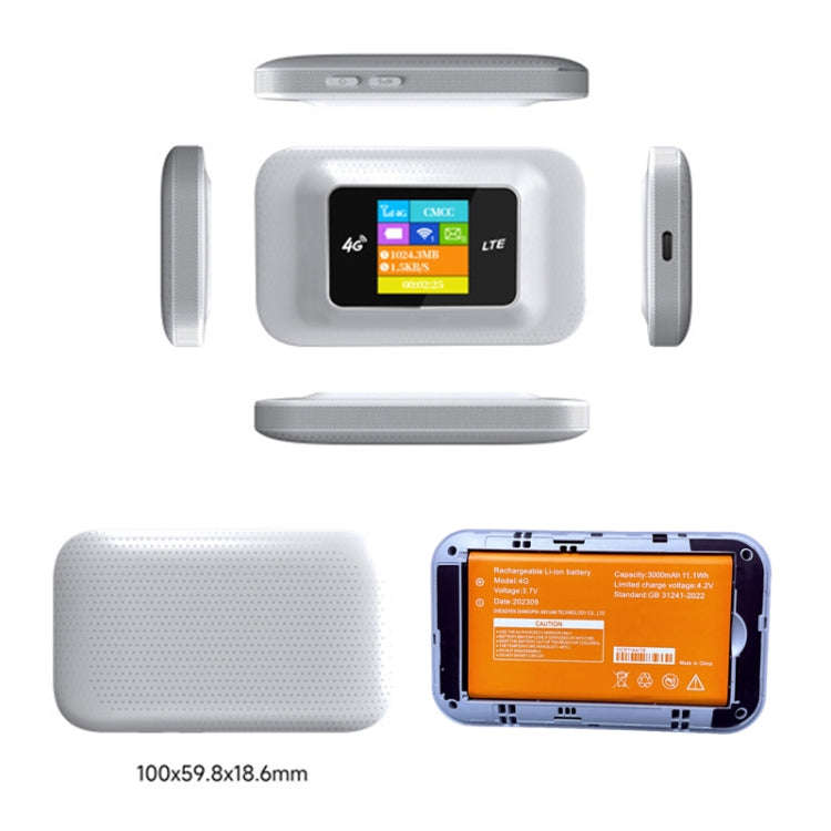 D921 4G Portable Plug-In Card Router Support Malay MOD Modem Portable WIFI Wireless Hotspot(White)