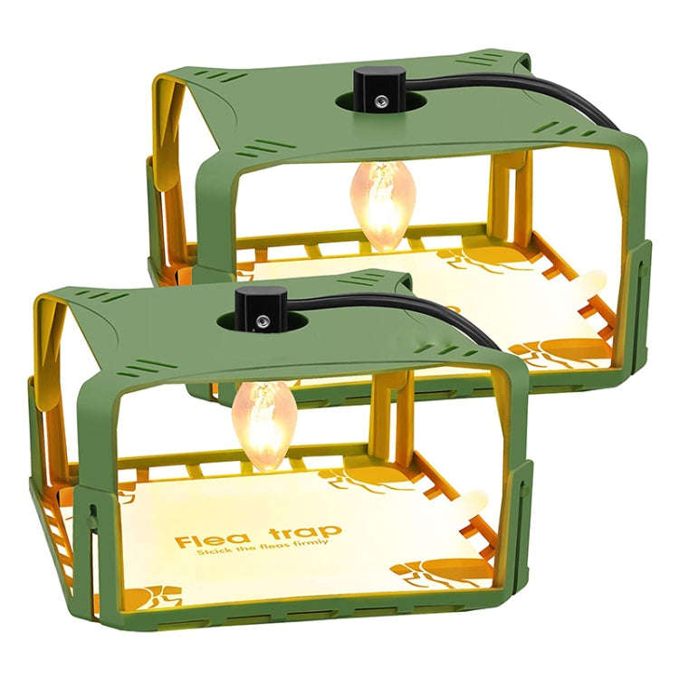 2pcs SK121 Square Fly Trap Flea Trap Pet Household Flea Light Catcher(AU Plug)