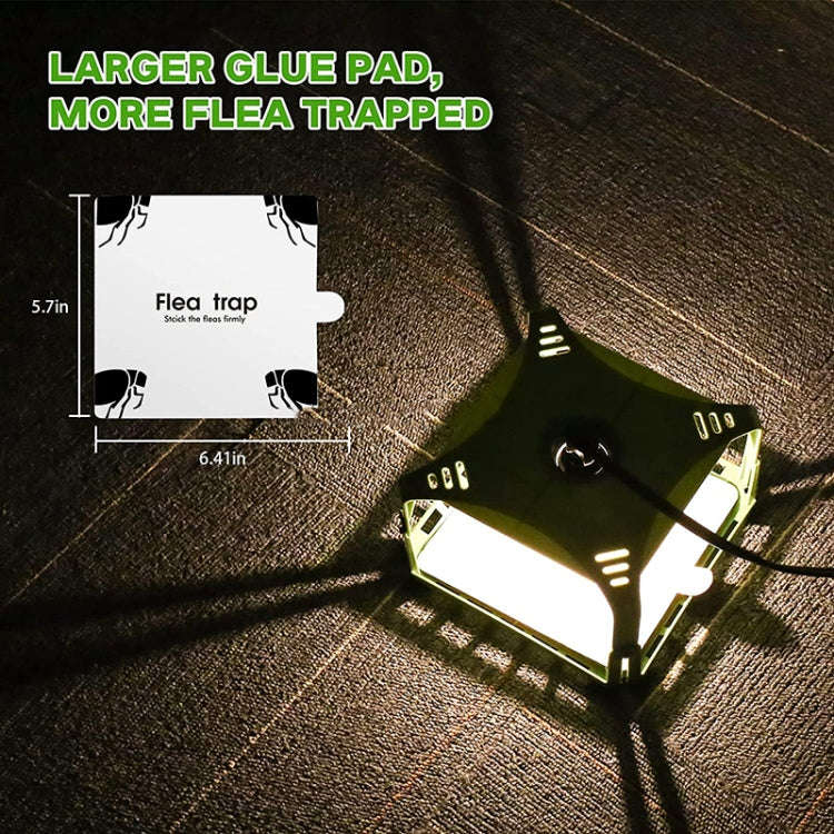 2pcs SK121 Square Fly Trap Flea Trap Pet Household Flea Light Catcher(US Plug)