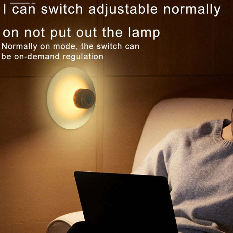Rechargeable Suction Cup Type Human Body Infrared Sensor Smart LED Night Light(White)