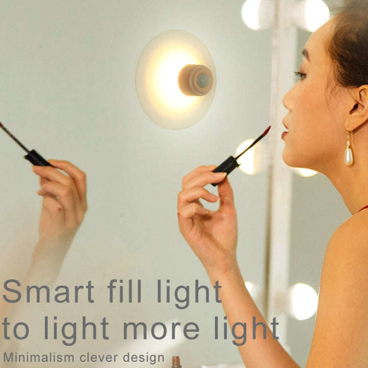 Rechargeable Suction Cup Type Human Body Infrared Sensor Smart LED Night Light(Pink)