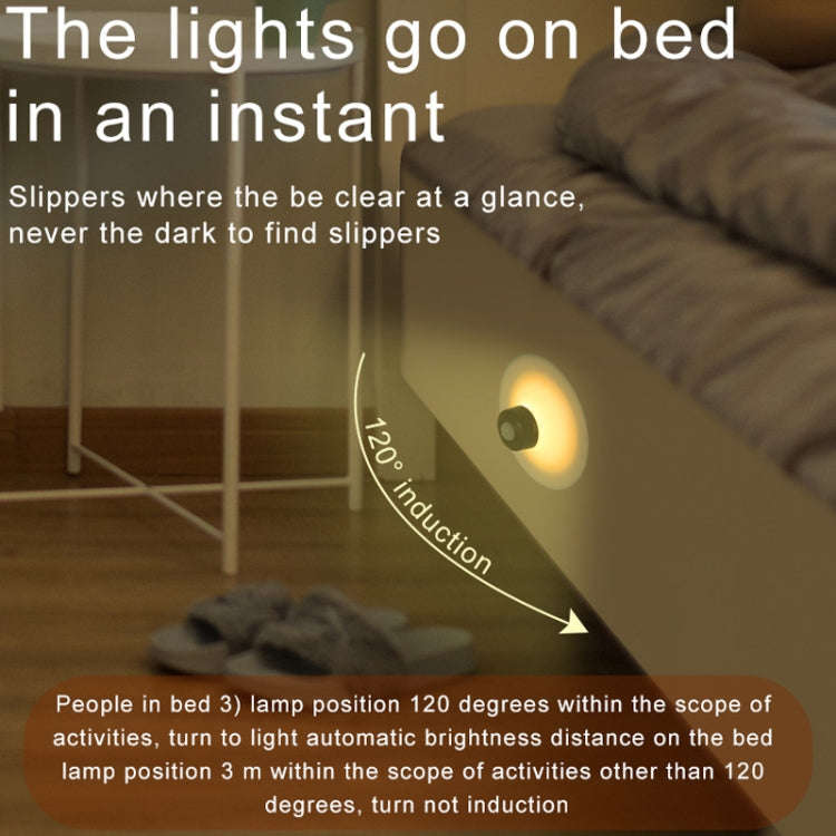 Rechargeable Suction Cup Type Human Body Infrared Sensor Smart LED Night Light(White)