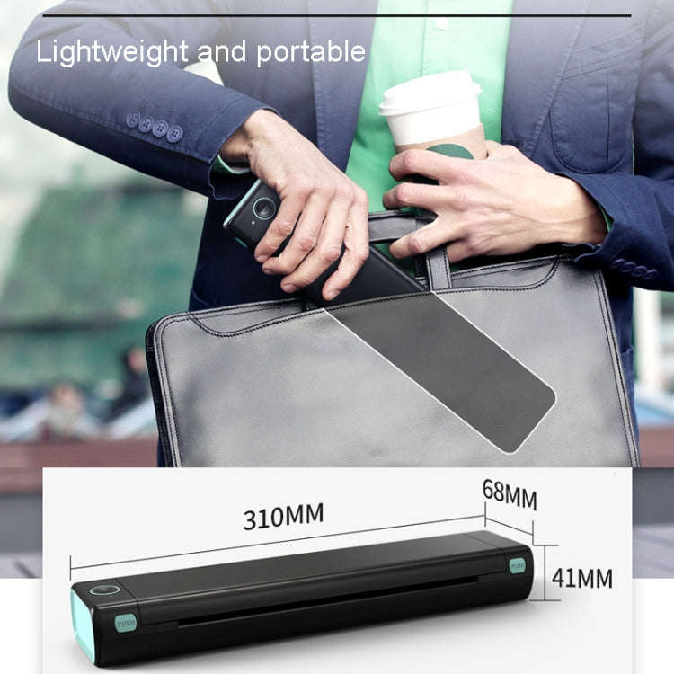 M08F Bluetooth Wireless Handheld Portable Thermal Printer(Gray Letter Version)