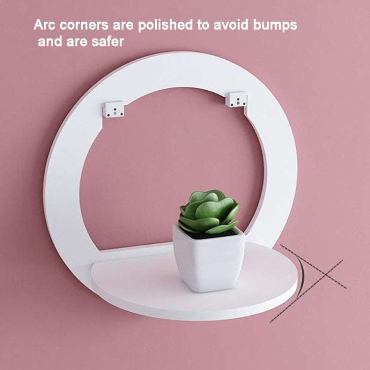 Round  Wall Hanging Shelf Flower Pot Multifunctional Storage Box Room Decoration