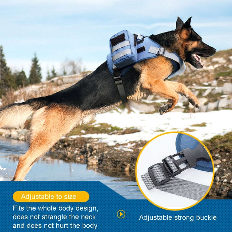 Dog Explosion-proof Chest Strap With Detachable Combination Backpack, Size: M(Grey)