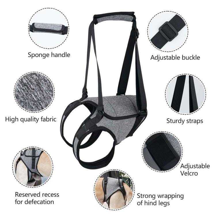 Dog Hind Leg Auxiliary Strap Decompression Auxiliary Travel Belt For Elderly and Injured Dog, Siz...