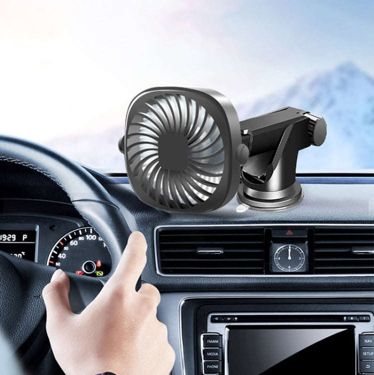 Car Suction Cup Fan Desktop Dormitory Office Kitchen Fan(White)