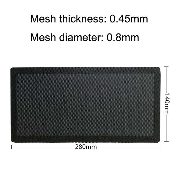 10pcs 14x28cm Encryption Version PVC Cooling Fan Dust Net Desktop Computer Industrial Fan Filter ...