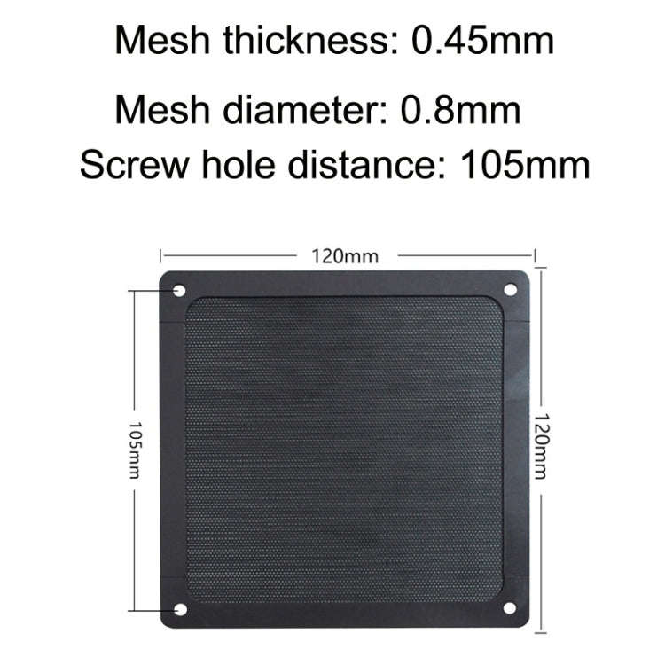 10pcs 12cm Punching Magnetic Suction PVC Cooling Fan Dust Net Desktop Computer Industrial Fan Fil...