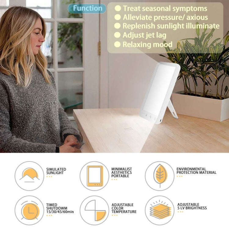 JSK-30 LED Timing Intelligent Dimming SAD Therapy Lamp, Specification: With Power Line