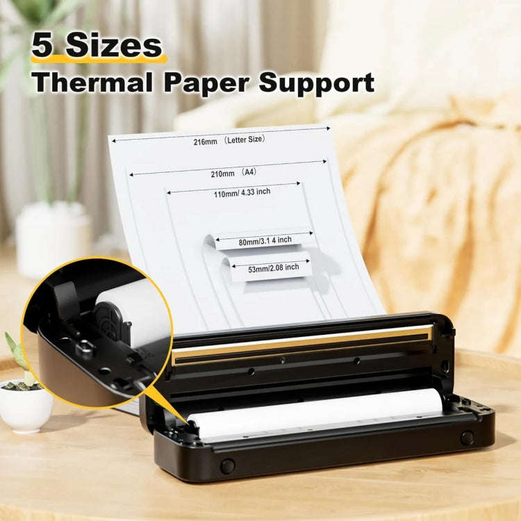 Phomemo M832 300dpi Wireless Thermal Portable Printer, Size: A4 Version(Purple)