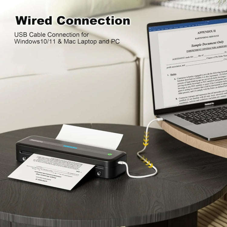 Phomemo M832 300dpi Wireless Thermal Portable Printer, Size: A4 Version(Purple)