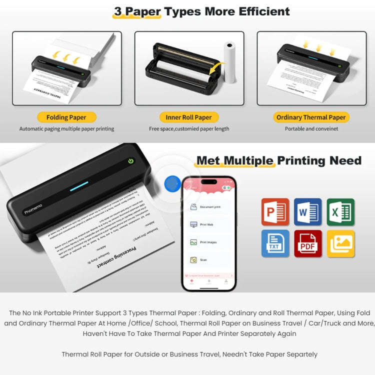 Phomemo M832 300dpi Wireless Thermal Portable Printer, Size: A4 Version(Purple)