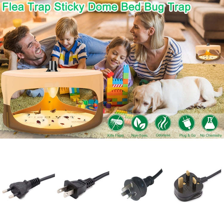 2pcs SK111 Pet Household Flea Lamp Flea Sticky Trapper Flea Capture Device(EU Plug)