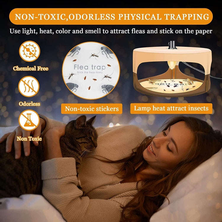 2pcs SK111 Pet Household Flea Lamp Flea Sticky Trapper Flea Capture Device(AU Plug)